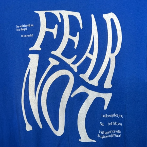 Graphic Men’s XLarge T-shirt “Fear Not” - Picture 2 of 6